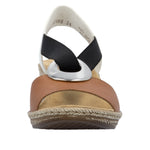 Load image into Gallery viewer, Rieker 624H6-24 Wedge Brown-Multi Sandals
