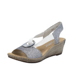 Load image into Gallery viewer, Rieker 624H6-92 Wedge Sandals
