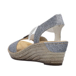 Load image into Gallery viewer, Rieker 624H6-92 Wedge Sandals
