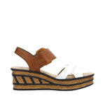 Load image into Gallery viewer, Rieker 68176-80 Dress Wedge Sandals
