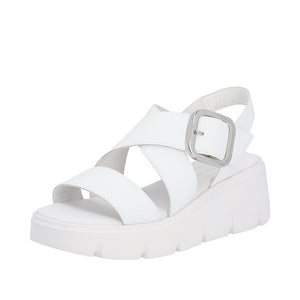 Rieker white wedge sandals