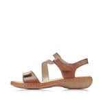 Load image into Gallery viewer, Rieker 659C7-24 Brown Sandals
